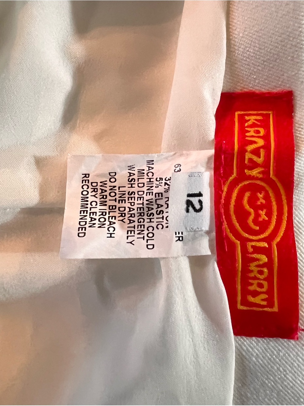 Krazy Larry White pants with side zipper